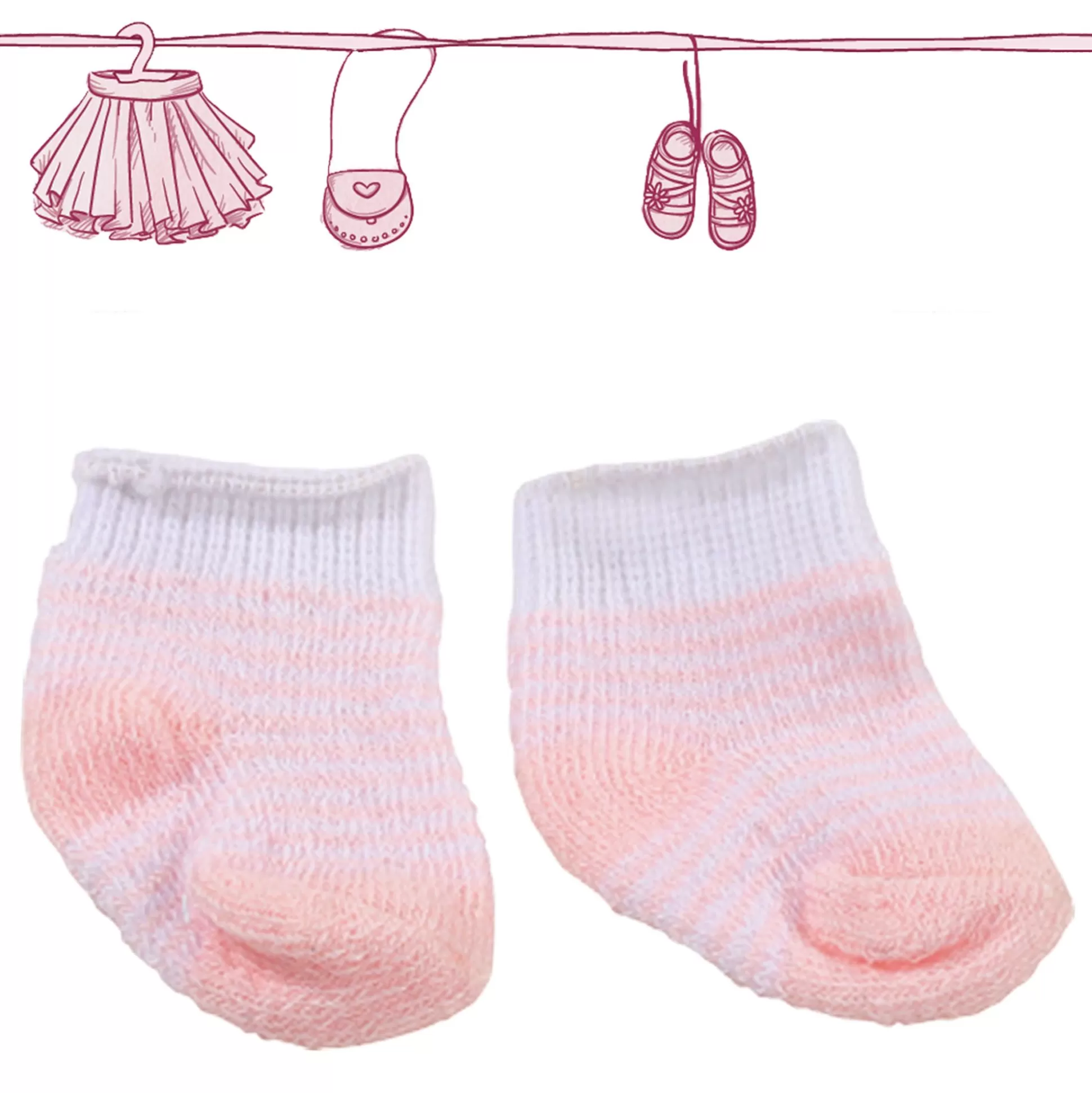 Fashion Götz Sockchen Pink-Gestreift